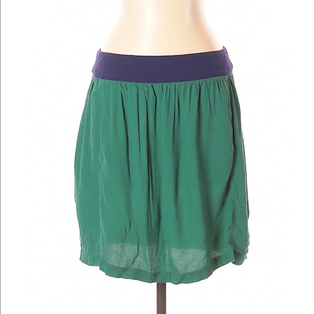 Cooperative Green & Navy Blue Skirt Size 8